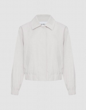 Chamarras Urban Revivo Plain Elastic Hem Mujer Kaki | WNE3960XU