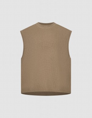 Cárdigan Urban Revivo De Punto Hombre Marrom | QDH6219CK
