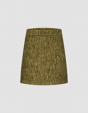 Falda Urban Revivo Mini A-Line Mujer Verdes | ZGW5549TI