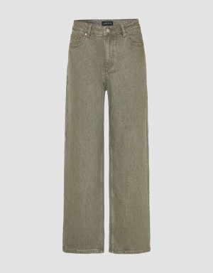 Jeans Urban Revivo Anchos-Leg Hombre Verdes | IUO7795WQ