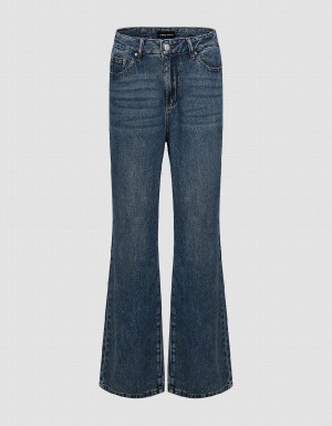 Jeans Urban Revivo Anchos-Leg Mujer Azules | XHW7254ER