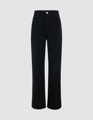 Jeans Urban Revivo Anchos-Leg Mujer Negros | ZAL8560LV