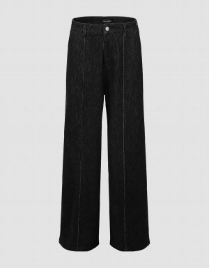 Jeans Urban Revivo Anchos-Leg Mujer Negros | GFI7763RL
