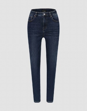 Jeans Urban Revivo Flaco Mujer Azules | LTJ2925HO