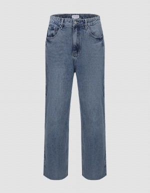 Jeans Urban Revivo Raw Hem Directo Hombre Azules | VYR9416AT