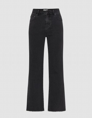 Jeans Urban Revivo Raw Hem Directo Mujer Grises Oscuro | MCS3791JO