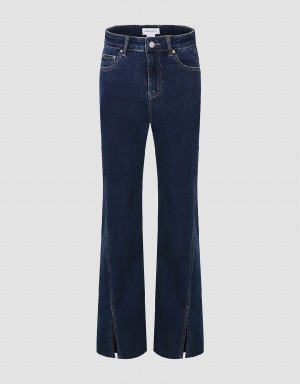 Jeans Urban Revivo Split Hem Flare Mujer Azules | IXR9729GE