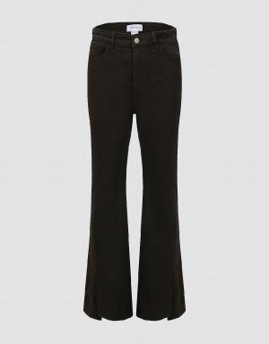 Jeans Urban Revivo Split Hem Flare Mujer Marrom | OKD2255QF