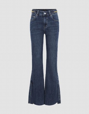 Jeans Urban Revivo Split Hem Flare Mujer Azules | YKC4989WZ