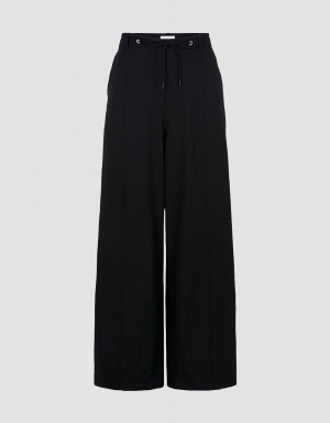 Pantalon Urban Revivo Anchos-Leg Hombre Negros | BRK2820TO