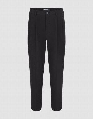 Pantalon Urban Revivo De Punto Carrot Fit Hombre Negros | SOV3230WG