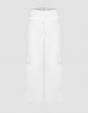 Pantalon Urban Revivo Directo Mujer Blancos | XSV654KT
