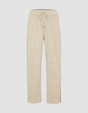 Pantalon Urban Revivo Drawstring Cintura Directo Hombre Kaki | HAT9875KO