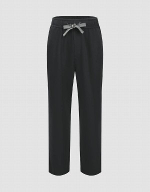 Pantalon Urban Revivo Drawstring Cintura Carrot Fit Hombre Grises Oscuro | CEZ4020GJ