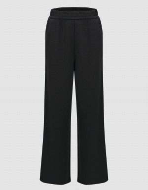 Pantalon Urban Revivo Elastic Cintura De Punto Anchos-Leg Mujer Grises Oscuro | BRZ5024TB