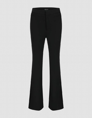 Pantalon Urban Revivo Flaco Flare Mujer Negros | SGL9869AT