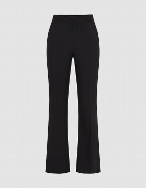 Pantalon Urban Revivo Flaco Flare Mujer Negros | UYM9645LY