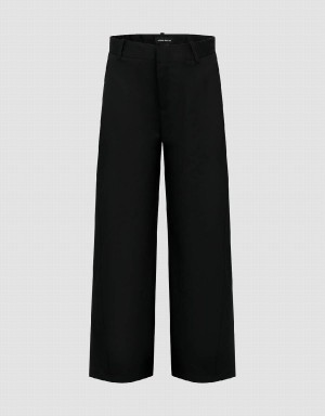 Pantalon Urban Revivo Loose Anchos-Leg Mujer Negros | PHL5840JG