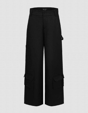 Pantalon Urban Revivo Multi-Pocket Carrot Fit Mujer Negros | QHV9838LG