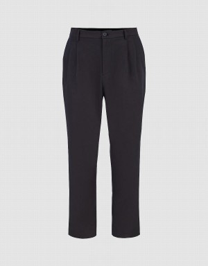 Pantalon Urban Revivo Oversized Directo Hombre Grises Oscuro | DOF7767TB