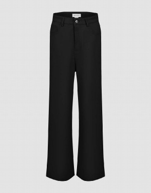 Pantalon Urban Revivo Regular Flare Mujer Negros | SNJ288VB