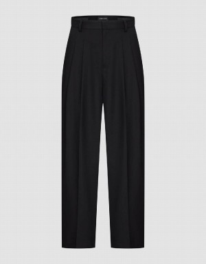 Pantalon Urban Revivo Tailored Anchos-Leg Mujer Negros | YXW5751UK