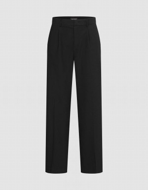 Pantalon Urban Revivo Tailored Carrot Fit Hombre Negros | FWK2244DI