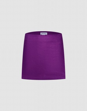 Short Urban Revivo Basic Skort Mujer Morados | OLK4011NS