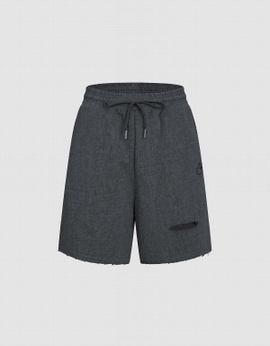 Short Urban Revivo Drawstring Cintura Cut-Out Mujer Grises | UKT7968JR