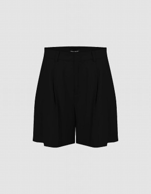Short Urban Revivo Glamor Regular Mujer Negros | YRC491MB