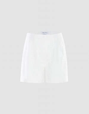 Short Urban Revivo Plain Eyelet Mujer Blancos | ZOU5688GD