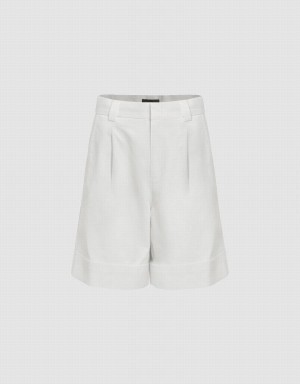 Short Urban Revivo Roll Up Hem Mujer Blancos | VZR1955QB