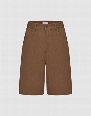 Short Urban Revivo Urban Regular Mujer Marrom | EBX1270WT