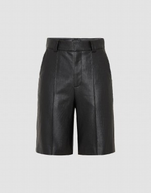 Short Urban Revivo Vegan Cuero Directo Mujer Negros | RBE1447QR