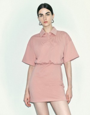 Vestido Urban Revivo Dolman Sleeve Directo Mujer Rosas | QPD6048HF