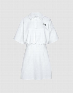 Vestido Urban Revivo Letter Detail Mujer Blancos | BHC7552OS