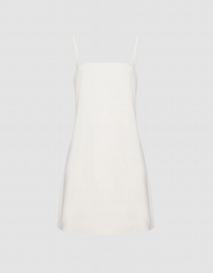 Vestido Urban Revivo Plain Cami Mujer Blancos | RYT7887BD
