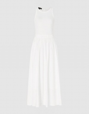 Vestido Urban Revivo Sin Manga A-Line Mujer Blancos | PFF3986JG