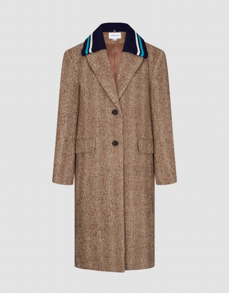 Abrigos Urban Revivo Longline Woolen Mujer Marrom | TQA6899FK