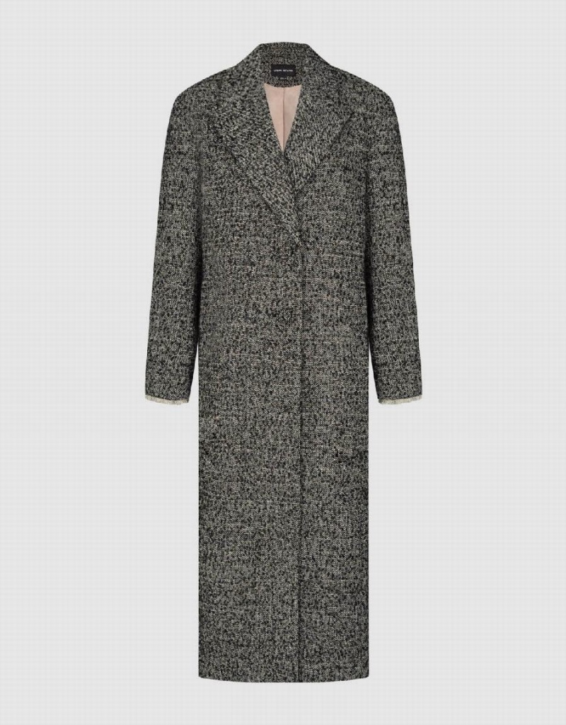 Abrigos Urban Revivo Peak Lapel Directo Mujer Grises | MCW9576GD