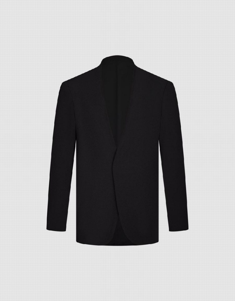 Blazers Urban Revivo V-Neck Directo Hombre Negros | YZH5988ZL