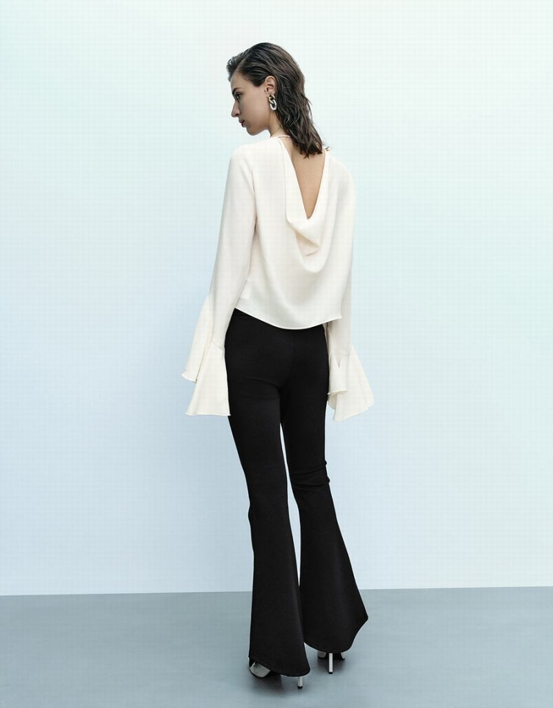 Blusa Urban Revivo Off-Shoulder Overhead Mujer Blancos | JAR4154KK