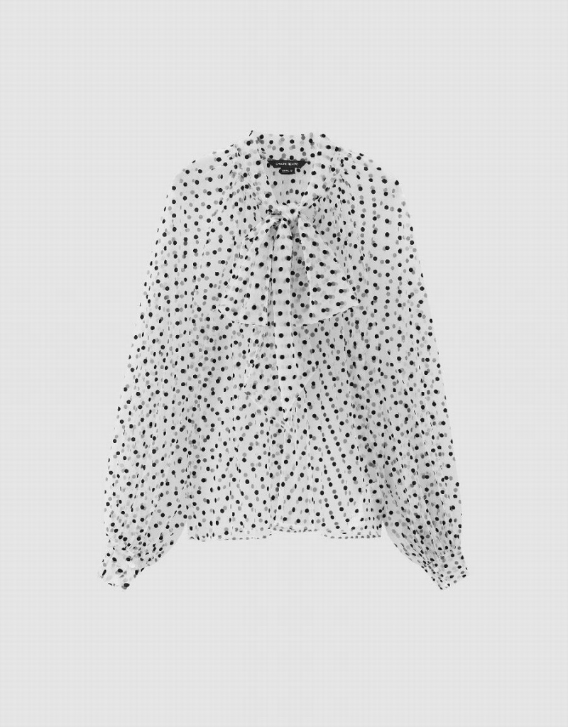 Blusa Urban Revivo Raglan Sleeve Crew Neck Overhead Mujer Blancos | JSK7761HW