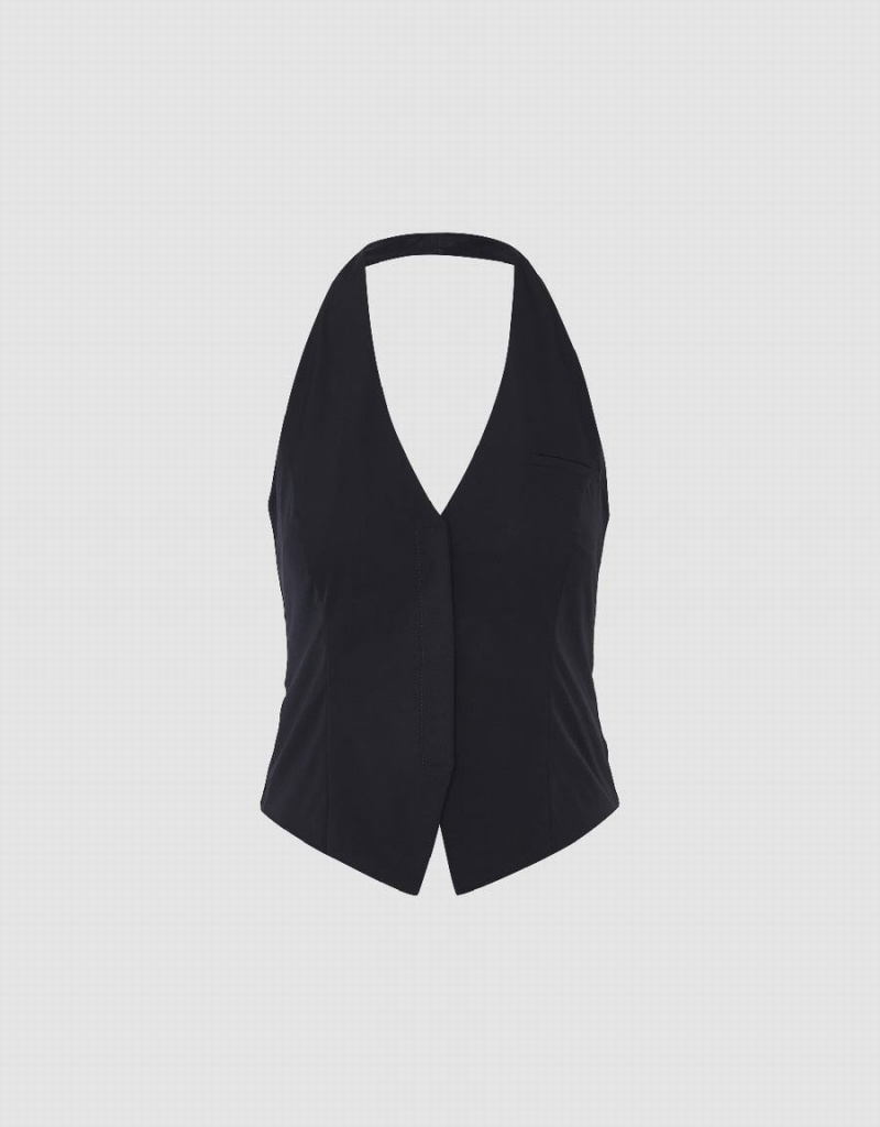 Camisas Urban Revivo Flaco Mujer Azules | ZUF7428LF