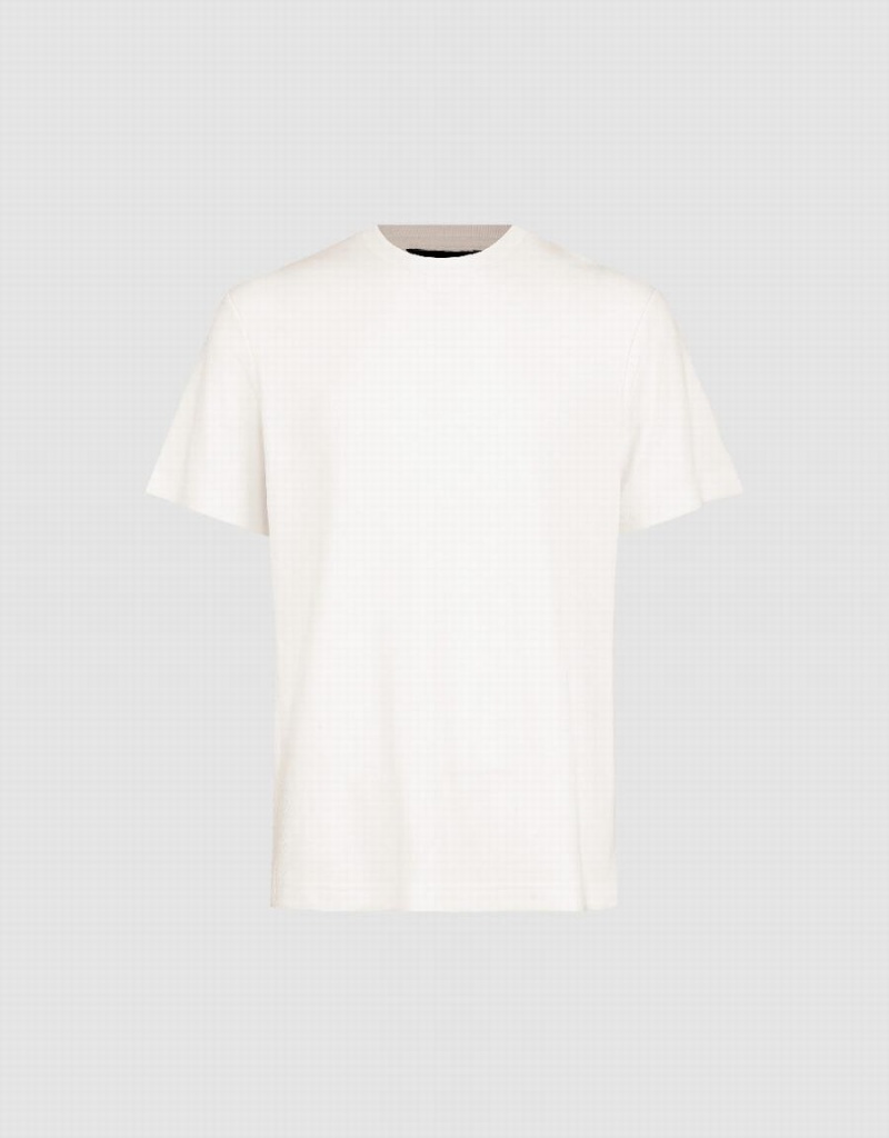 Camiseta Urban Revivo Crew Neck Directo Hombre Blancos | WZC3296BM