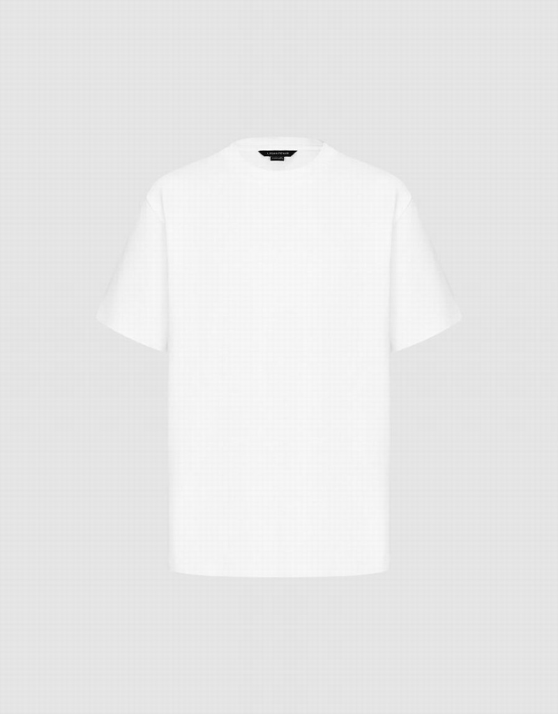 Camiseta Urban Revivo Crew Neck Directo Hombre Blancos | UFA5275IR