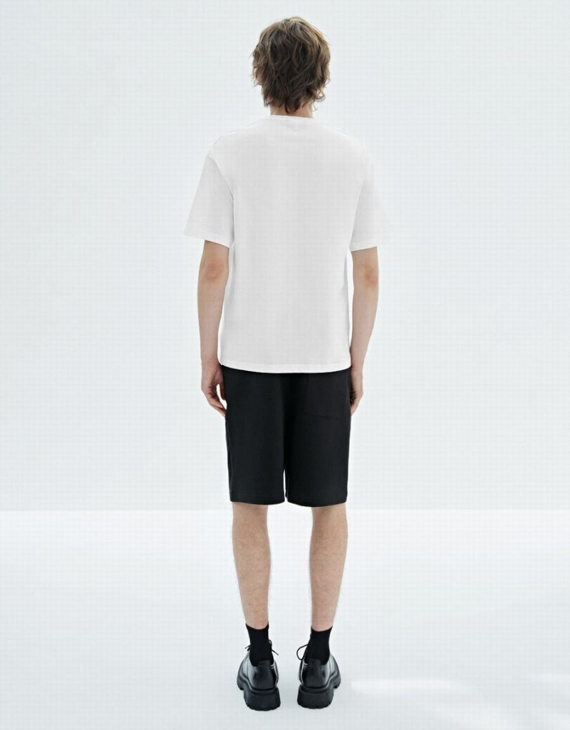 Camiseta Urban Revivo Crew Neck Directo Hombre Blancos | KJY8670OX