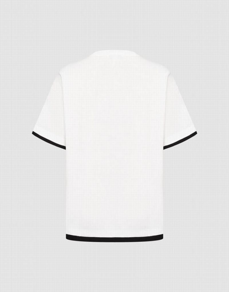 Camiseta Urban Revivo Letter Printed Crew Neck Hombre Negros | XFO3381YA