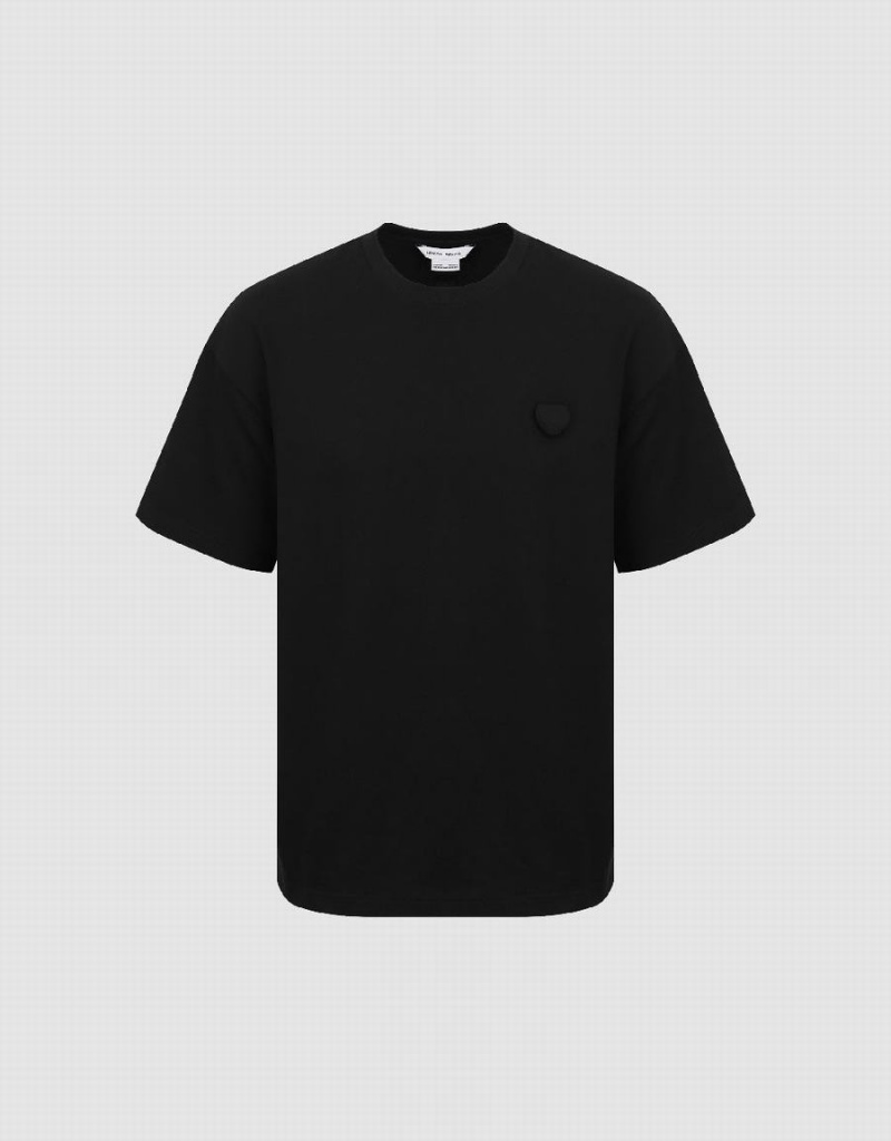 Camiseta Urban Revivo Loose Hombre Negros | CUB1894KN