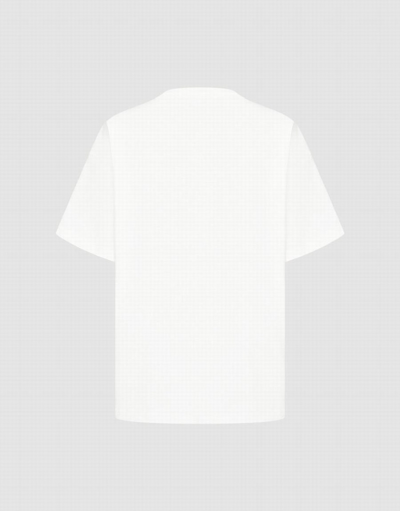 Camiseta Urban Revivo Printed Crew Neck Directo Hombre Blancos | KNV8971BB